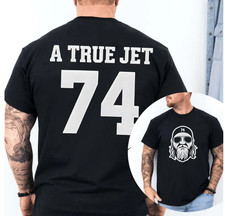 A True Jet 74 Nick Mangold T-Shirt 2 Sided, Jet Football Tribute Shirt, Fan Gift