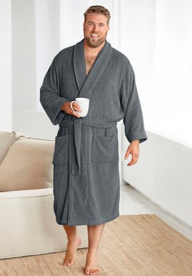 KingSize Men's Big & Tall Tall Terry Bathrobe With Pockets
