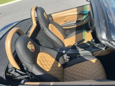 Fits Porsche 986996911 Boxster Faux Leather Seat Covers Brownblack 19972004 Fits Porsche 986996911 Boxster Faux Leather Seat Covers Brownblack 19972004