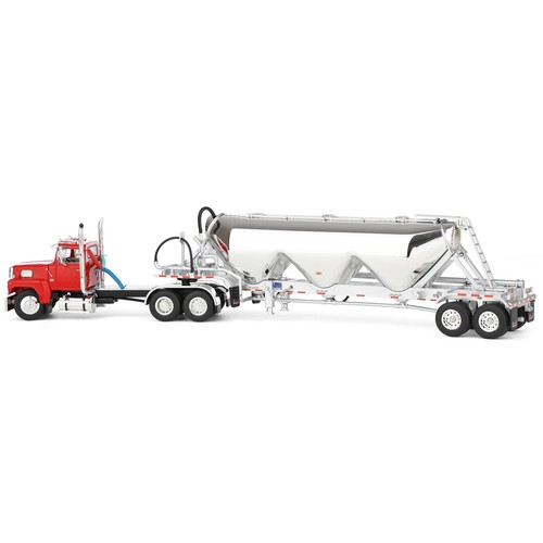 1/64 Heil Red Ford LTL 9000 Day Cab with Heil Pneumatic Tank Trailer DCP 60-2103 - Picture 4 of 6