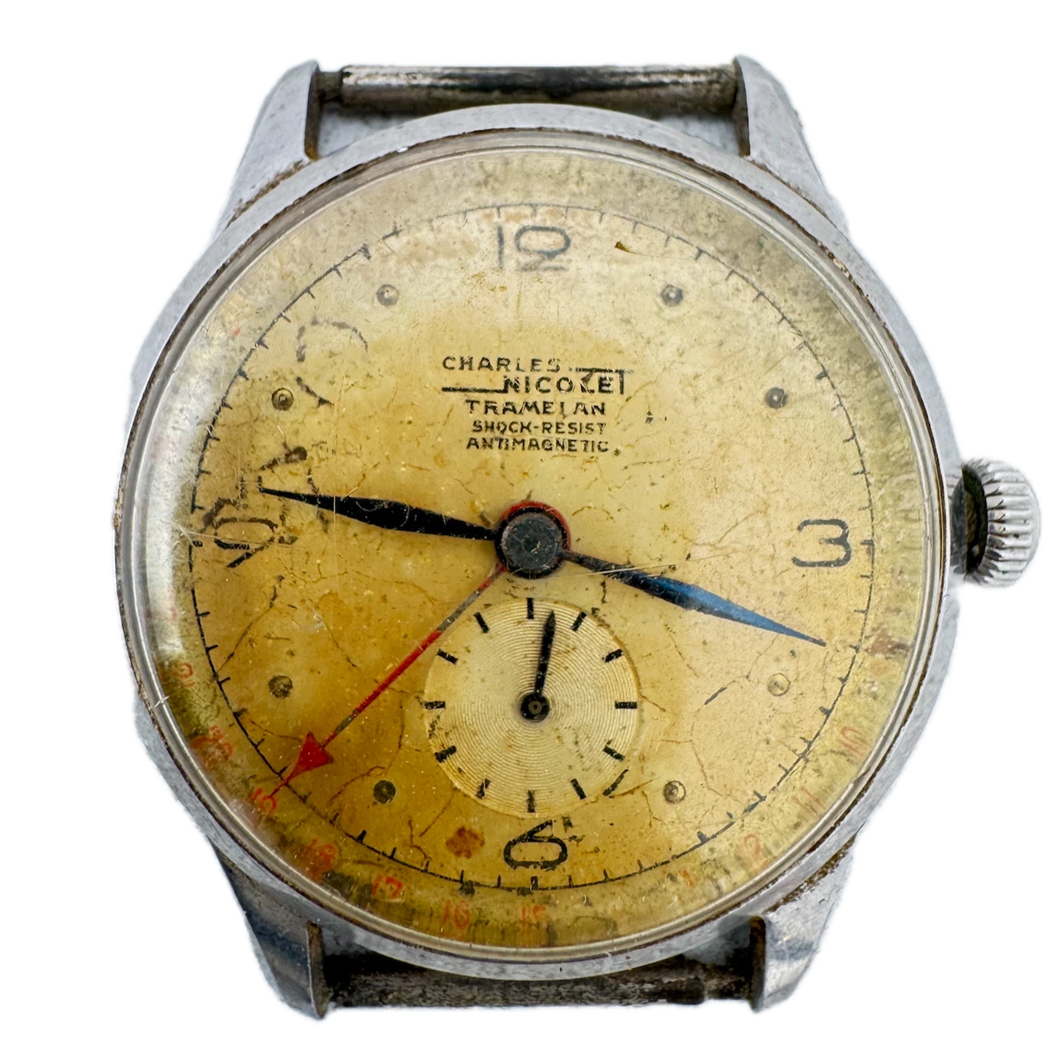 Vintage 33mm Nicolet Ultra-Thin Men\'s Mechanical Wristwatch 72 Swiss Steel Nicolet Wristwatches for sale - eBay main image 2