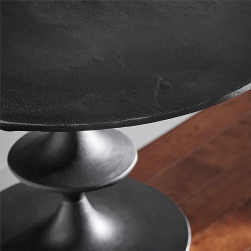 Traditional Eros Aluminum Side Table in Bronze - Picture 5 of 5