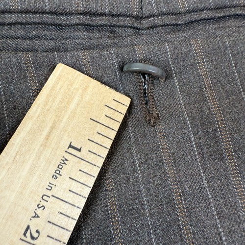 Hickey Freeman Suit Mens 42R Brown Pinstripe 2 Button 100% Wool Canvas 38x33 - Picture 20 of 22