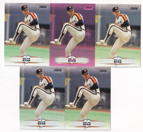 (5) Nolan Ryan 2025 TOPPS STADIUM CLUB PINK PARALLEL + BASE CARD LOT #79 ASTROS