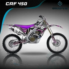 Compatible Honda CRF450 2005-2008 Custom Decals Kit Graphics Stickers Motocross