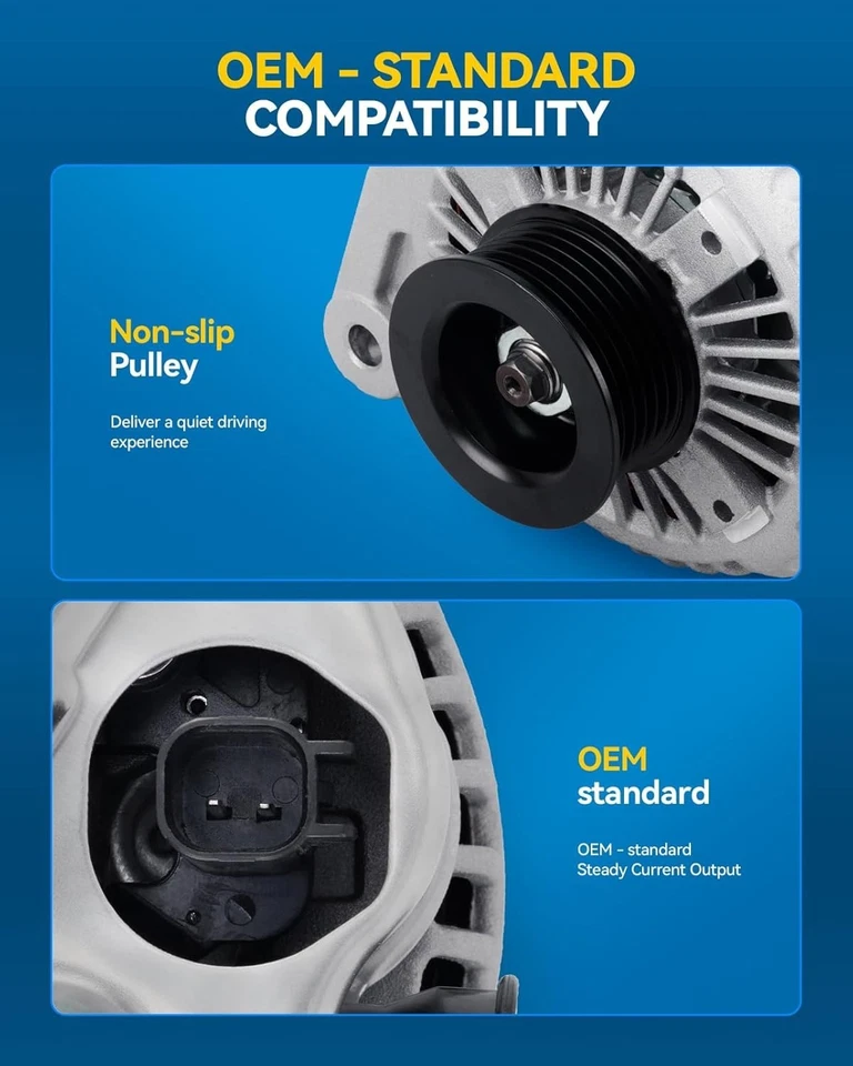 Alternador para Dodge Dakota Mitsubishi Raider 2007 Jeep Liberty 07-09 136A12V Foto 3 de 4