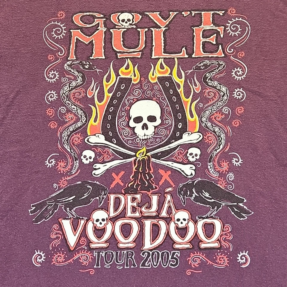 Camiseta De Colección Y2K 2005 Gov't Mule Band Para Hombres M Deja Voodoo Tour Government Mule Foto 2 de 4