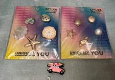 Crocs Jibbitz Uniquely You Shoe Charms Gold Seashells Holiday Beach Summer