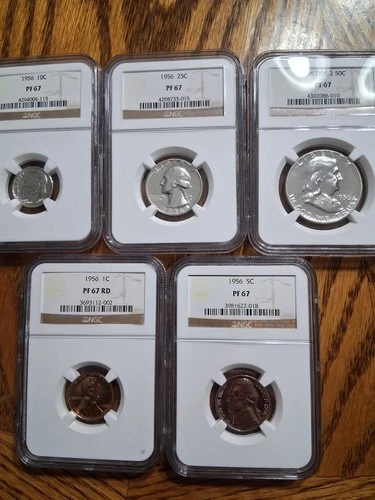 1956 United States Proof Set All NGC PF 67 w/ Type 2 Franklin Absolutely Amazing