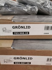 IKEA Grönlid Bezug  3er BettSofa m. Recamiere + 2 Armlehnen Ljungen Mittelgrau