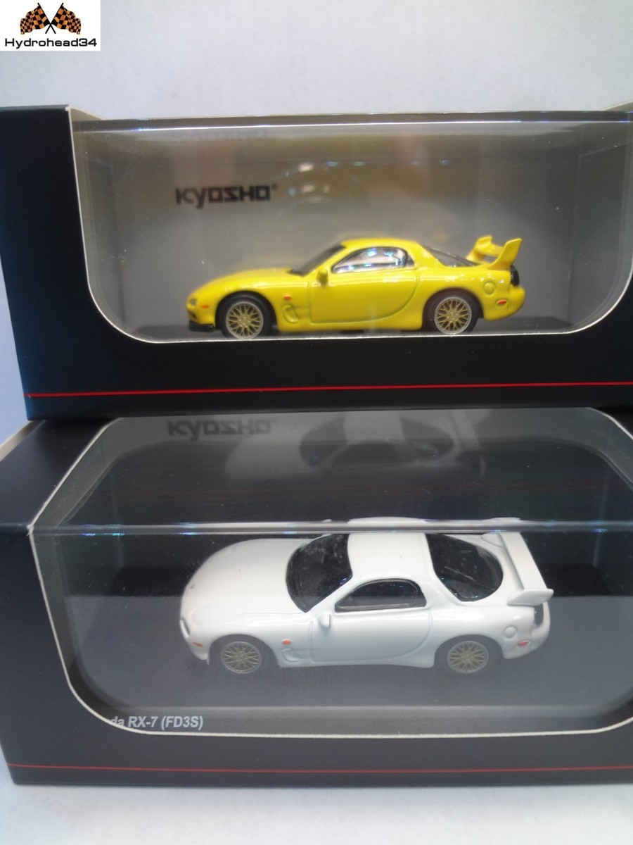 2台セット　FD3S typeR.Kyosho RX-7 アンフィニFC3S KYOSHO Mazda RX-7 FD3S SET white & yellow Limited Edition 1:64 | eBay