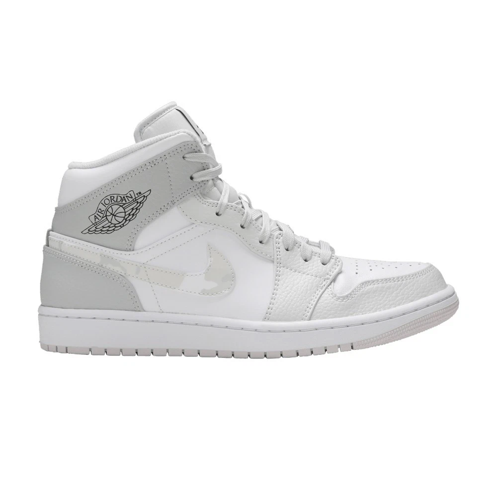Jordan 1 Mid Swoosh Logo - Grey Camo for Sale | Authenticity
