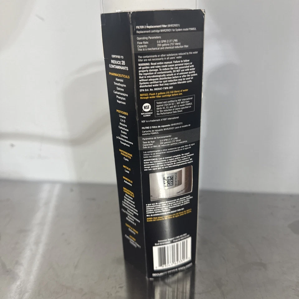 Genuine Whirlpool Ice and Water Refrigerator Filter 2 WHR2RXD1 Open Box - Image 3 of 4