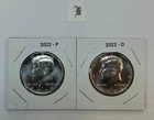 2022 P & D UNC Clad Kennedy Half Dollar Set in CB Flips -Free Shipping - B