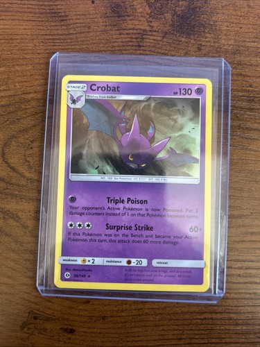 Crobat 56/149 Holo Rare Sun & Moon Base Set Pokemon Card Near Mint