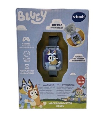 Wackadoo BLUEY WATCH Vtech New in Box 4 Kids Toddlers Flip Up Toy NEW 80-554500