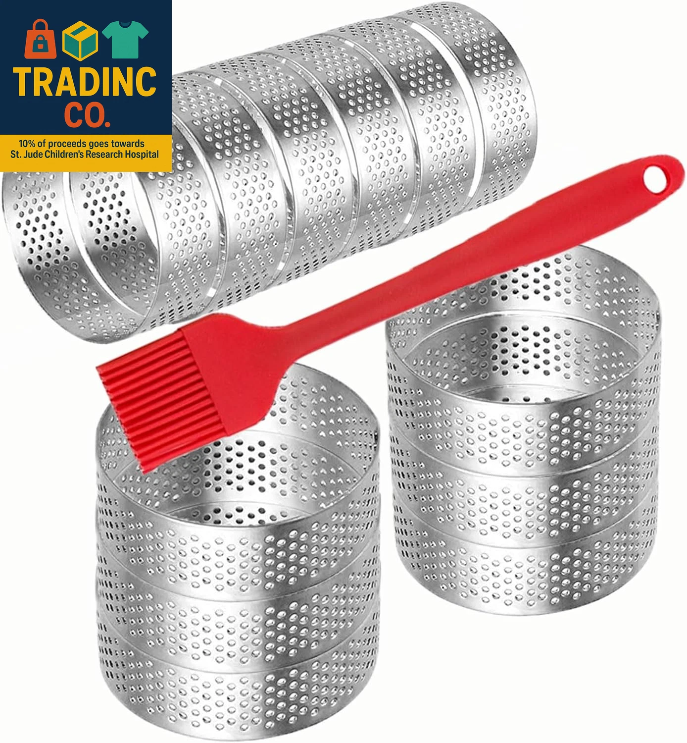 12Pack Tart Rings 3.15 Inch Perforated Tart Ring Stainless Steel, round Mousse C
Opens in a new wind