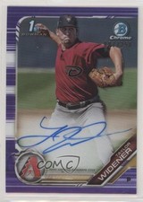 2019 Bowman Chrome Prospect Purple Refractor 87/250 Taylor Widener Auto 4l3