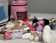 ArtBin Yarn Drum Portable Knitting & Crochet Storage Bag Filled with yarn!