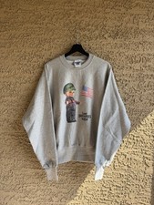 Vintage 90s Buddy Lee Gray Sweatshirt Lee Cross Grain USA Made Size m