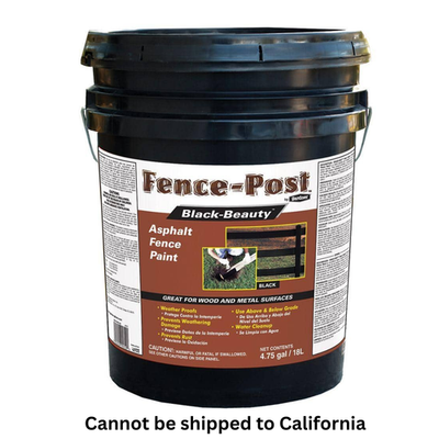#ad 4.75 Gal. Black Asphalt Fence Paint Weatherproof Wood Metal Above Below Ground $64.81