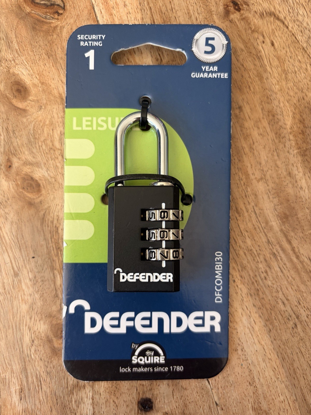 Defender DFCOMBI30 30mm Combination Padlock, Suitcase Lock