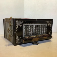 Vintage Beaver Brand Button Box Accordion Made Germany AS-IS PARTS OR REPAIR