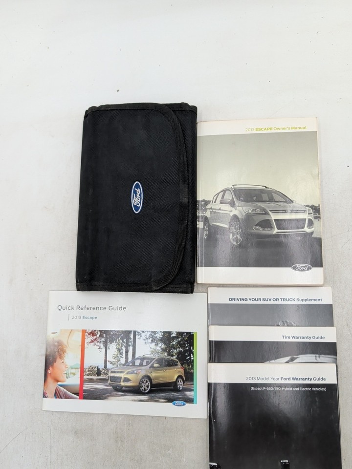 2013 Ford Escape Owners Manual Set With Quick Reference Guide And Case ...