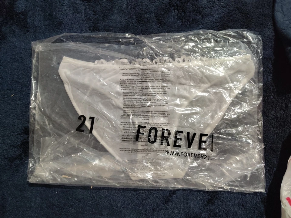 LOTE DE 2 BRAGAS NUEVAS CON ETIQUETAS Forever 21 Intimates Talla PEQUEÑA FLORAL TAPETE ENCAJE Foto 3 de 4