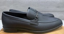 Men 11 GUESS  Hinn Oxford Loafer Color Black Saffiano