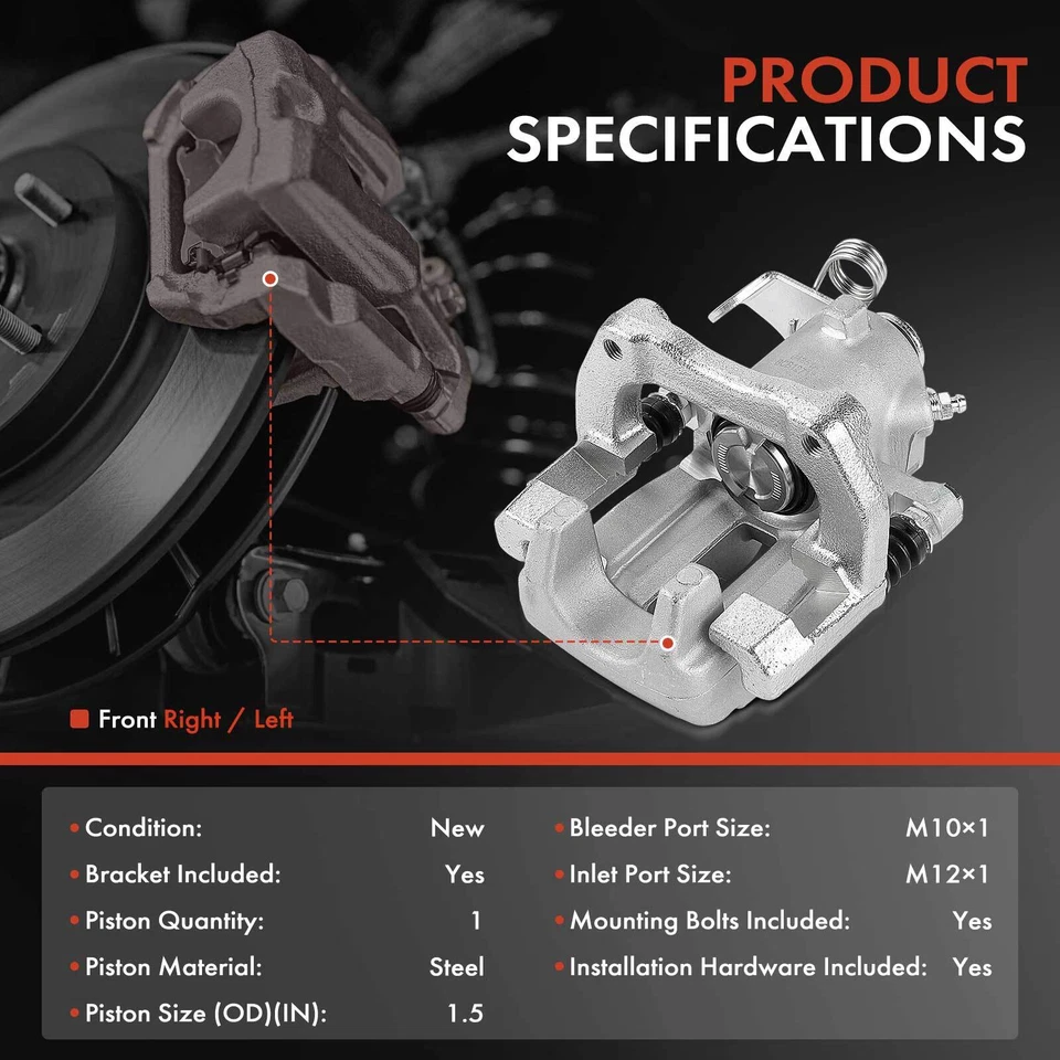 Pinza de freno conductor trasero con soporte para Audi TT Quattro 2000-2006 VW R32 2004 Foto 2 de 4