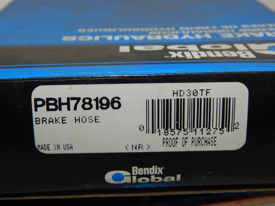 NEW 1993 1994 Ford Mazda Brake Hydraulic Hose Front Left Bendix 78196 PBH78196 - Image 2 of 2