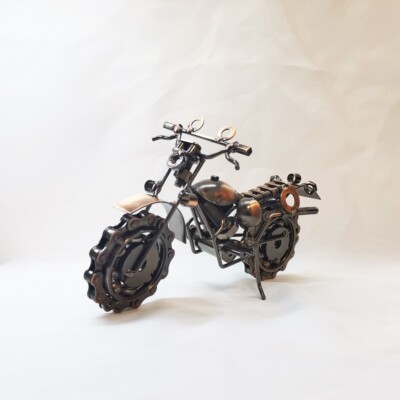 Handmade Recycled Art Dirt Bike Scrap Metal Sculpture Motorbike