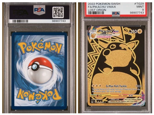 2022 Pokemon Lost Origin PIKACHU VMAX #TG29 PSA Graded Mint 9 Rare HTF