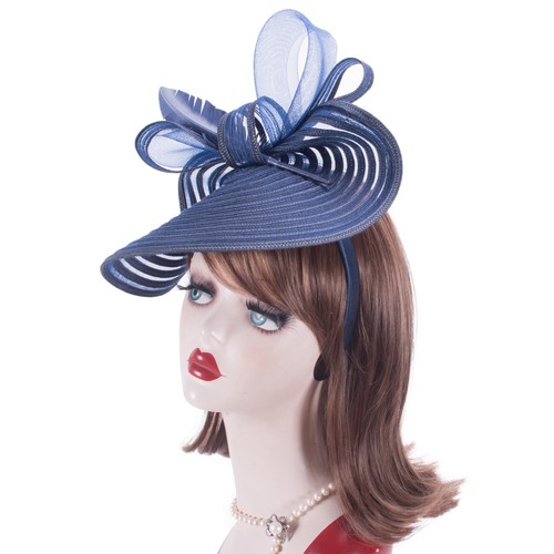 Women Kentucky Derby Fascinator Church Racing Hat Headband Headpiece T428 - Picture 9 of 31