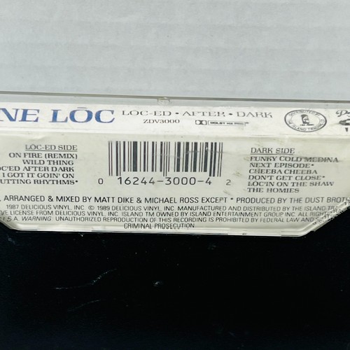 Tone-Loc: Loc-ed After Dark Cassette Tape - Picture 7 of 10