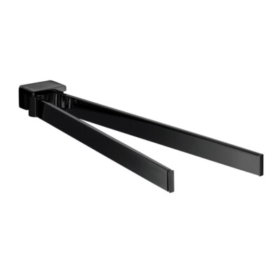 emco loft Handtuchhalter, 2-armig, schwenkbar, 437 mm, 055013341, Farbe: Schwarz