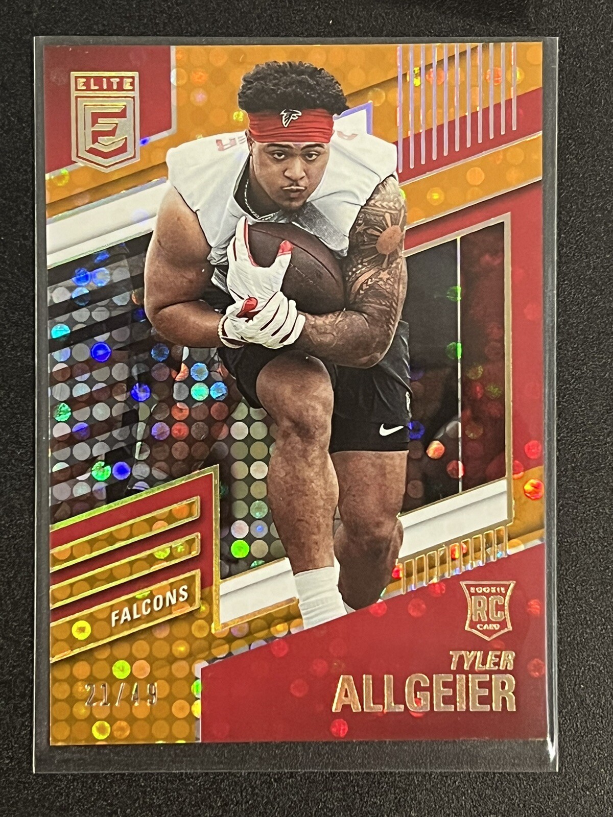 2022 Panini Donruss Elite Orange /49 Tyler Allgeier #113 Rookie RC Falcons