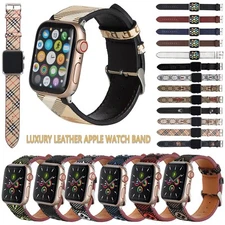 For Apple Watch Band Faux Leather Strap Watch Series 9 8 7 38/40/42/44/45/49mm