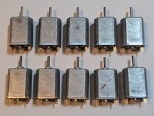 Lot of 10 Small High Speed Hobby DC Motors w/ Terminals FF-130RH-15210 4280 RPM