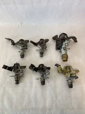 Lot Of 6 Brass Impact Sprinklers. Rain Bird PJ Orbit Jet Vintage