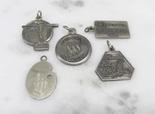 Dealer's Lot of 5 Misc. Sterling Silver Pendants / Charms ~ 24.7grams ~ 3-G298