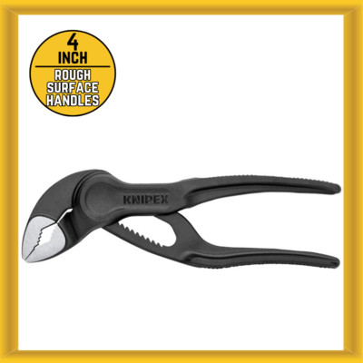 Knipex 4″ Cobra XS Water Pump Pliers Polished Head Rough Surface