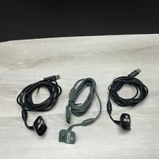 Lot of 3 OEM Microsoft Xbox 360 Play And Charge Kit USB Charging Cable Cord Plug
