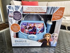 Disney Frozen II 2 Sing Along Boombox Real Microphone Built in Music Player MP3