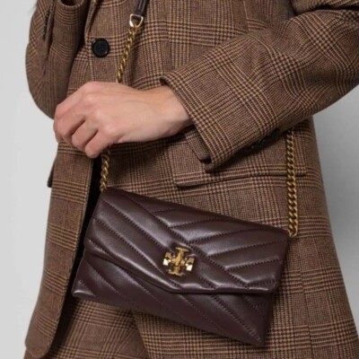 Tory Burch Kira Chevron Chain Wallet