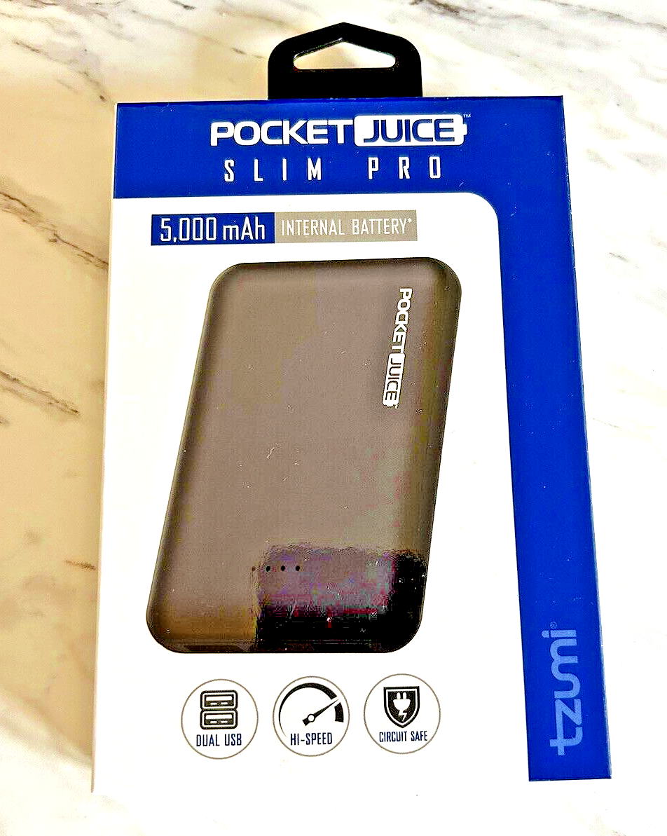 Tzumi+Pocket+Juice+Slim+Pro+Portable+Charger+5000+mAh+Dual+USB+Power