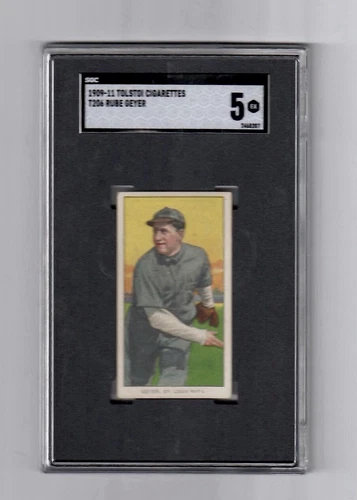 1909 T206 Tolstoi - RUBE GEYER - SGC 5