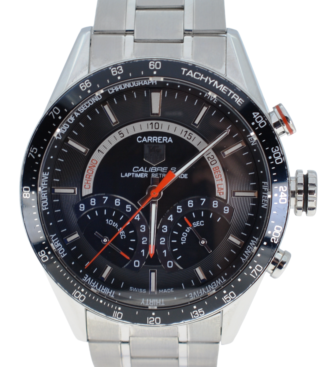 Men's Tag Heuer Carrera 44mm Laptimer Retrograde Calibre S Men's Tag Heuer Carrera 44mm Laptimer Retrograde Calibre S