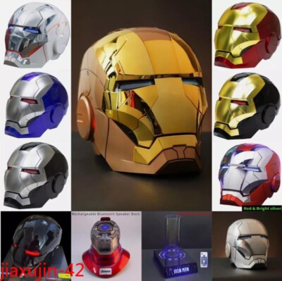 iron man cosplay helmet for sale AUTOKING 1:1 Wearable JARVIS Voice Control Cosplay Iron Man MK5 Helmet Mask  Gift